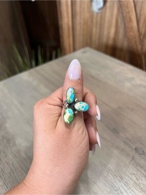 Sterling Silver Sz8 Turquoise Ring